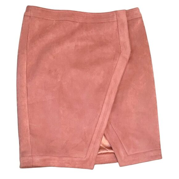 LF SEEK The Label Pink Faux Suede Wrap Skirt, NWT, Size Medium - Picture 1 of 8